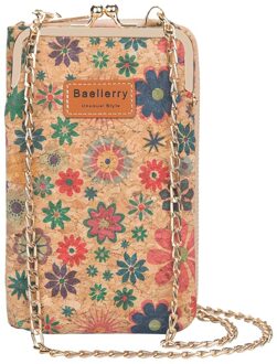 Baellerry Kurk Vrouwen Lange Portemonnee Grote Capaciteit Modieuze Mobiele Telefoon Tas Een Schouder Crossbody Tas style1