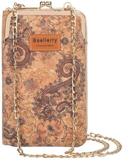 Baellerry Kurk Vrouwen Lange Portemonnee Grote Capaciteit Modieuze Mobiele Telefoon Tas Een Schouder Crossbody Tas style2