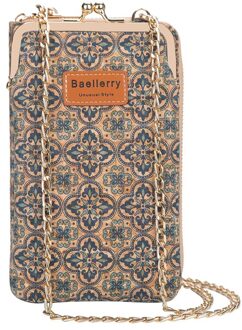 Baellerry Kurk Vrouwen Lange Portemonnee Grote Capaciteit Modieuze Mobiele Telefoon Tas Een Schouder Crossbody Tas style3