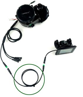 Bafang Display Verlengkabel Voor Bafang Center Motor/Mid Aandrijfmotor Kit Fiets Kit Component BBS01 BBS02B Bbshd 5pin groen