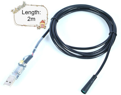 Bafang USB Programmering Lengte 2 M Kabel voor 8fun/BBS01B BBS02B BBSHD Mid Drive/Center Elektrische Fiets Motor geprogrammeerd Kabel