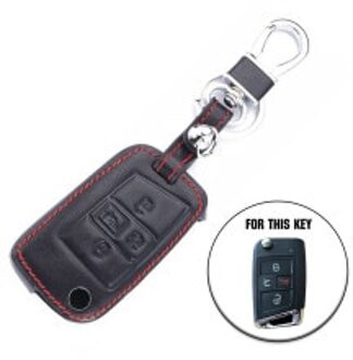 Bag Cover Zwart Sleutel Auto Voor Golf Tiguan Atlas Met Sleutelhanger Accessoires
