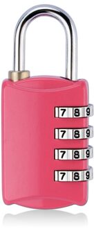 Bagage Reizen Lock 4 Dial Digit Wachtwoord Lock Combinatie Bagage Metalen Code Sluizen Hangslot Voor Bagage Koffer Bagage 05 rood