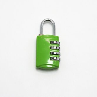 Bagage Reizen Lock 4 Dial Reizen Hangslot Wachtwoord Slot Voor Bagage Koffer Bagage Toolbox Metalen Code Sluizen groen