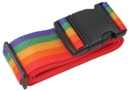 Bagage Riem Regenboog Kleur Bagage Verpakt Verstelbare Reizen Koffer Gesp