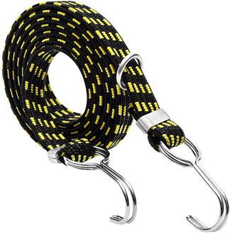 Bagage Vastgebonden Touw Stapelen Banding Elastische Cord Strap Voor Motorfiets Fiets Cargo Rekken Gebonden Rubber Bandjes Touw Band Haken geel