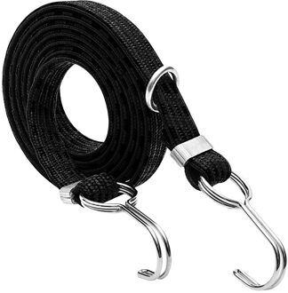 Bagage Vastgebonden Touw Stapelen Banding Elastische Cord Strap Voor Motorfiets Fiets Cargo Rekken Strap Tie Vaste Band Haak Zwart