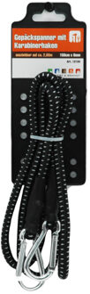 Bagagespin - 1x stuks - snelbinders - 150 cm met karabijnhaken - Spanelastieken met haken