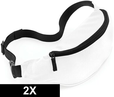 Bagbase 2x Reistasjes verstelbaar wit 38 cm