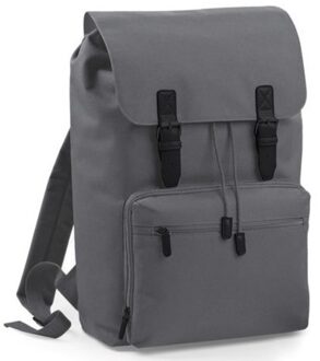 Bagbase Grijze vintage schooltas/boekentas 49 cm - Rugzak Grijs