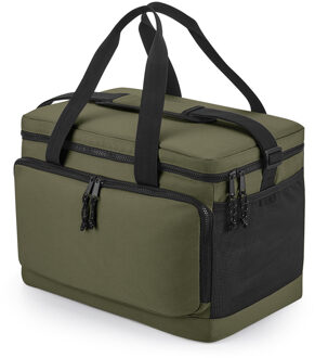 Bagbase Grote strand/camping koeltas model Bali - 40 x 26 x 28 cm - 2 vakken - army groen - Koeltas