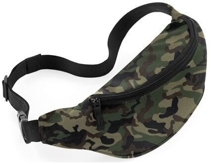 Bagbase Heuptasje - 2x - camouflage leger print - 38 cm - fanny pack - verstelbaar Rood