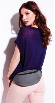 Bagbase Heuptasje/buideltasje - 1x - grijs - 38 cm - festivaltasjes - Reis/vakantie/wandel tasje