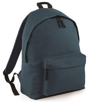 Bagbase Hippe rugtas met voorvak - grijsblauw - Rugzak voor onderweg - Backpack - Schooltas