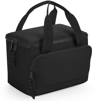 Bagbase koeltasje/lunch tas model Compact - 24 x 17 x 17 cm - 2 vakken - zwart - klein model - Koeltas