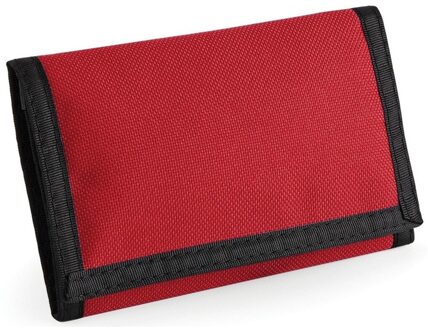 Bagbase Portemonnee/portefeuille - rood - 13 x 8 cm - met klitteband - Portemonnee