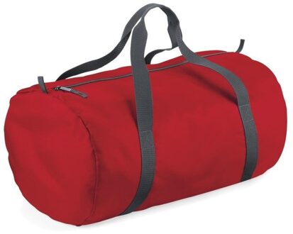 Bagbase Rode ronde polyester reistas/sporttas/weekendtas 32 liter - Sporttassen Rood