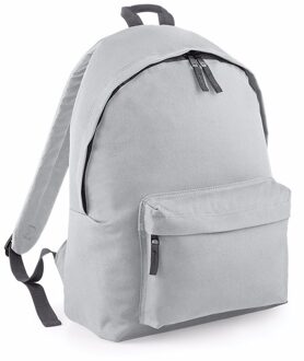 Bagbase Rugtas - lichtgrijs - 18L - 42 x 31 cm - schooltas met voorvak - rugzak