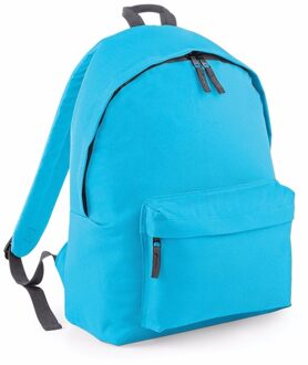 Bagbase Rugtas - turquoise blauw - 18L - 42 x 31 cm - schooltas met voorvak - rugzak