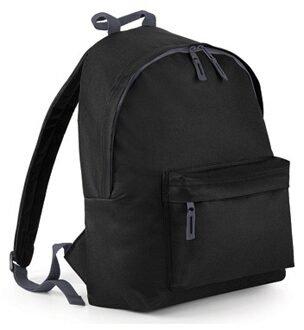 Bagbase Rugtas - zwart - 18L - 42 x 31 cm - schooltas met voorvak - rugzak