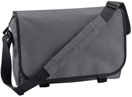 Bagbase Schoudertas - grijs - 41x31x12 cm - 15L - aktetas - volwassenen - polyester - schooltas