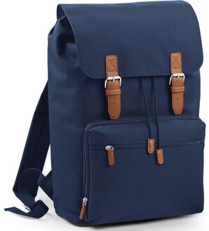 Bagbase Vintage rugzak/rugtas - 49 x 30 x 17 cm - Schooltas - Laptoptas/boekentas - donkerblauw Navy