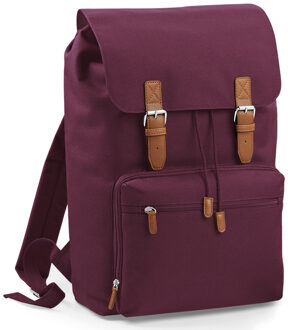 Bagbase Vintage schooltas rugzak/rugtas bordeaux rood 49 cm - Rugzak