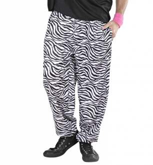 Baggy broek 80's zebra Multikleur - Print