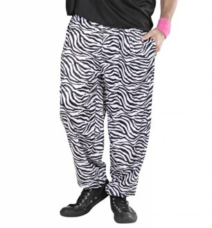 Baggy broek 80's zebra Multikleur - Print