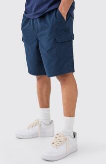 Baggy Cargo Shorts, Navy - XS