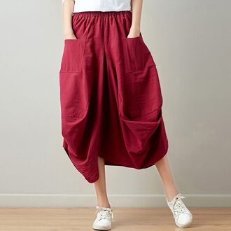 Baggy Harembroek Vrouwen Causale Hippie Joggers Losse Indian Lantaarn Wijde Pijpen Rok Broek Etnische India Pakistan Kleding Vrouwelijke wijn