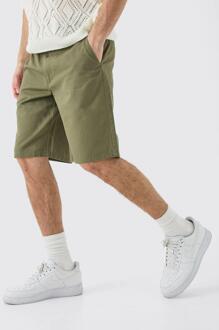 Baggy Kaki Shorts Met Tailleband, Khaki - XL