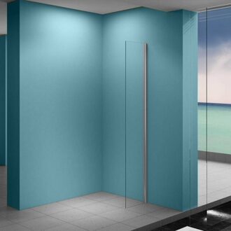 Bagno douchewand 45*200 cm, incl. wandbeugel Glasdikte 8mm NANO