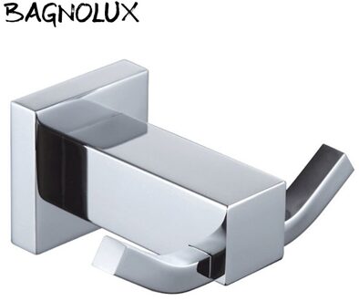Bagnolux Badkamer Vierkante Muur Hanger 100% Koperen Badkamer Haken Dual Robe Hangers Handdoek Haken Badkamer Accessoires