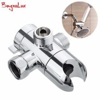 BagnoLux Wholosale 3-Way Water Separator Drie Gaten Handdouche Houder & Douchekop Douche Arm 3 Manier Diverter Kraan Chrome
