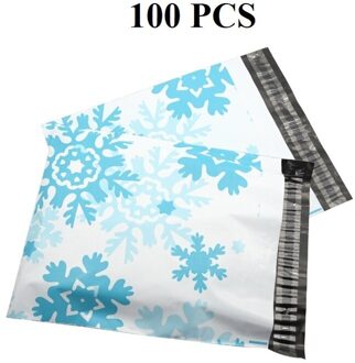 Bags 26 Cm × 33 Cm Enveloppen 10.24 Inch × 12.99 Inch Tassen Self Sealing Mailing Enveloppen kleurrijke Poly Mailer sneeuwvlok 100 stk