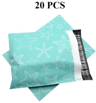 Bags 26 Cm × 33 Cm Enveloppen 10.24 Inch × 12.99 Inch Tassen Self Sealing Mailing Enveloppen kleurrijke Poly Mailer zeester 20 stk