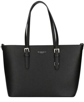 Bags Shopper zwart schooltas damestas - H 27 x B 40 x D 14 cm