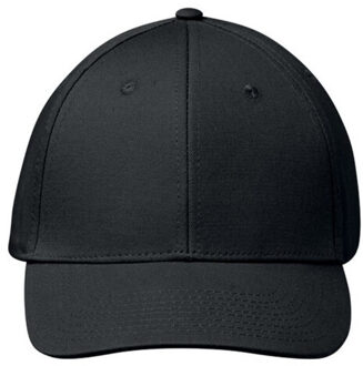 Bahama's katoen 6 paneel baseball cap Zwart - One size
