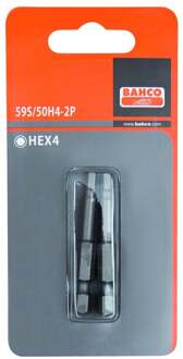 Bahco 2xbits hex5 50mm 1/4" standard | 59S/50H5-2P