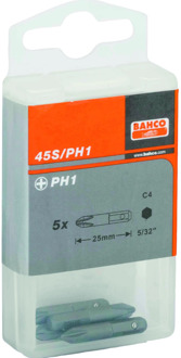 Bahco 2xbits ph 1 25 mm 5/32" | 45S/PH1-2P