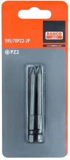 Bahco 2xbits pz2 70mm 1/4" standard | 59S/70PZ2-2P