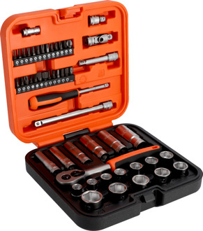 Bahco 3/8" Diepe dopsleutelset met metrisch zeskantprofiel en 1/4" bits | 51 stuks - S51MC3H