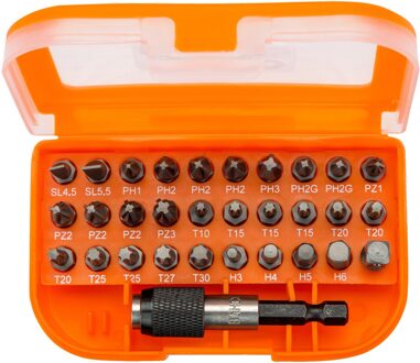 Bahco 59/S31B-IP Bitset | 31-delig | 59/S31B-IP - voor gleuf-, Phillips-, Pozidriv-, TORX®-, zeskantschroeven