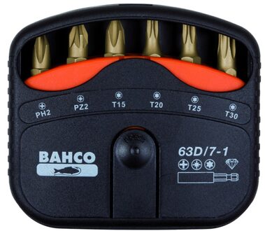 Bahco bits set 7pcs diamond ph,pz,t | 63D/7-1