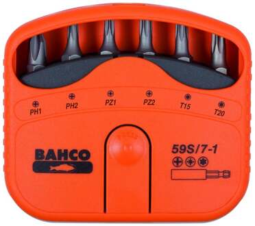Bahco bits set 7pcs ph,pz,torx | 59S/7-1