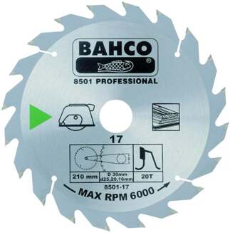 Bahco cirkelzaag Bahco HM 170x30/20/16 8501-10 18t