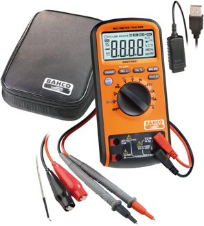 Bahco Digitale multimeter | automatisch bereik | True RMS 1000 V en aansluiting op pc - BMMTRMS1