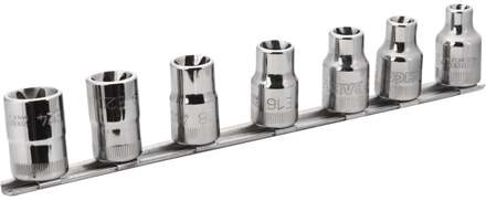 Bahco Doppenset 1/2" | TORX® - 6-delig op rail - 7807TE