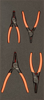 Bahco Foaminlay Fit&Go 1/3 met borgringtangen - 4-delig - retailverpakking - FF1E4005EH